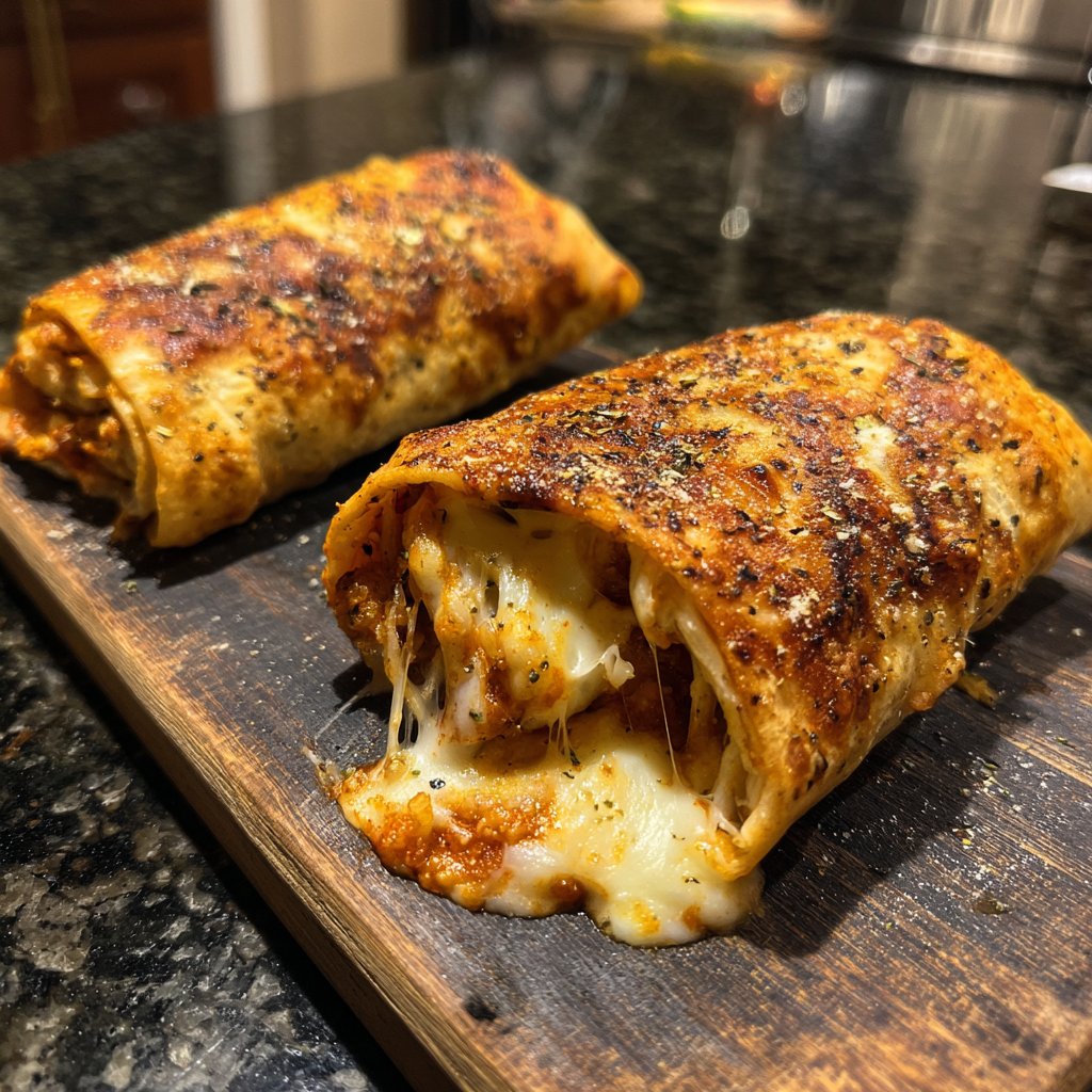 Garlic Parmesan Air Fryer Chicken Mozzarella Wrap