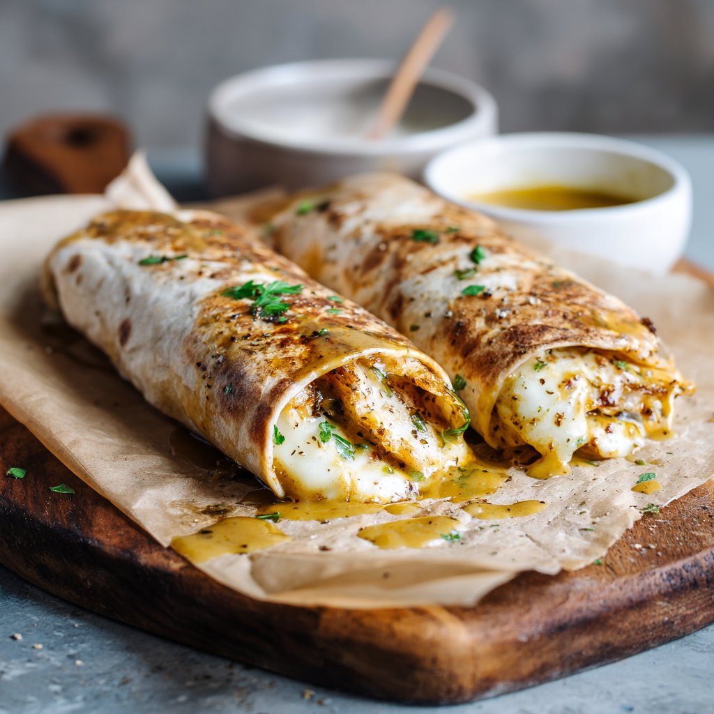 Honey Mustard Air Fryer Chicken Mozzarella Wrap