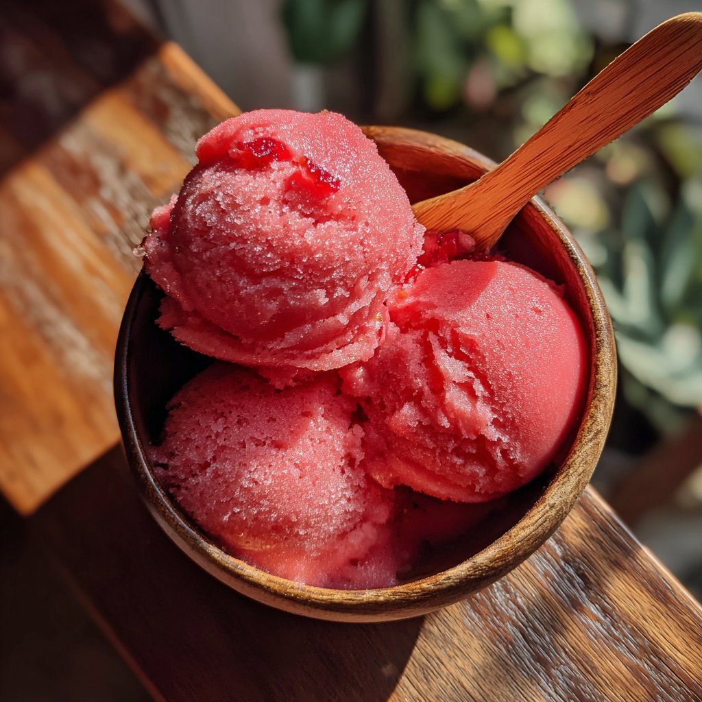 Strawberry Lemonade Sorbet