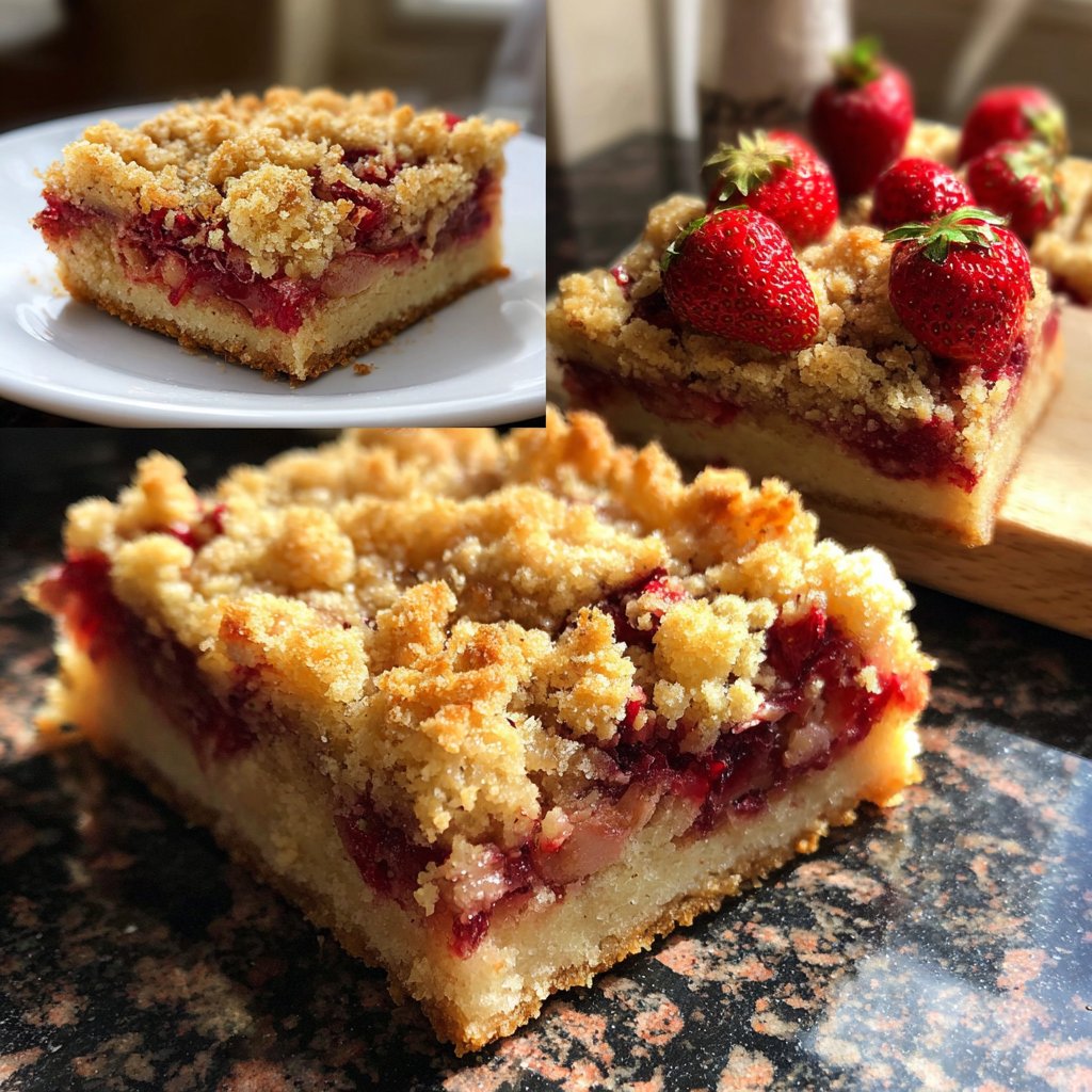 Strawberry Crumble Bars