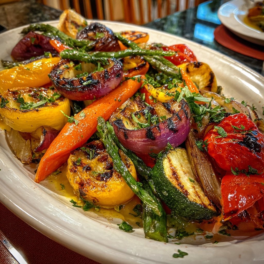 Healthy Lemon Herb Grilled Veggies