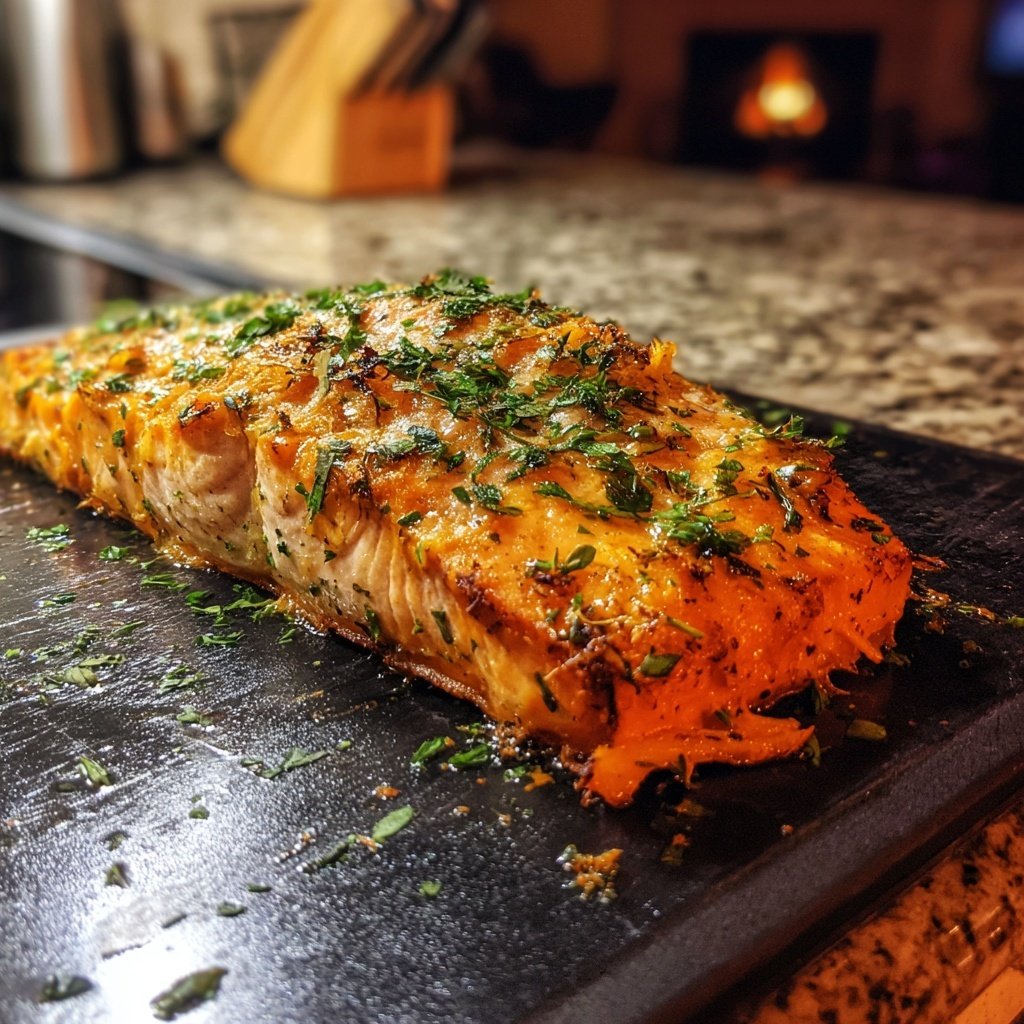 Baked Salmon and Sweet Potato