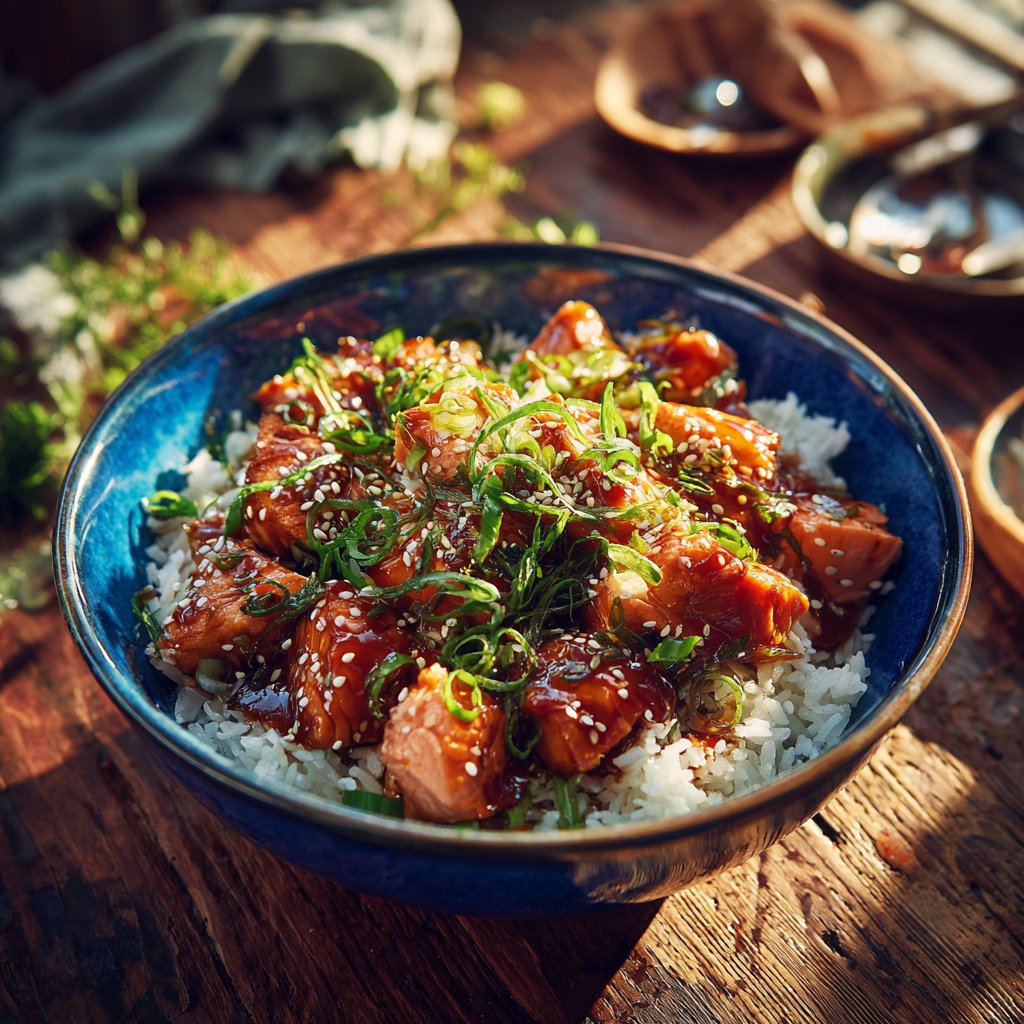 Teriyaki Salmon Rice Bowl